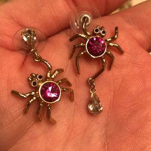 Cute Betsy Johnson spider earrings